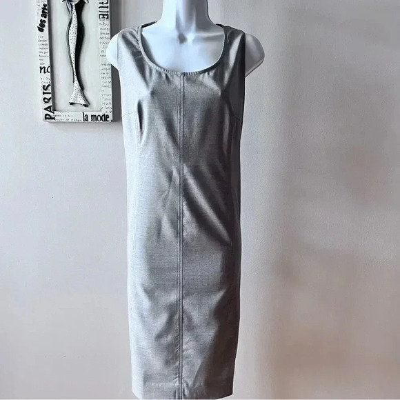 AKRIS Punto Minimalist Women’s Gray Wool Two Piece Dress Blazer Suit Size 10/12 - Picture 3 of 16